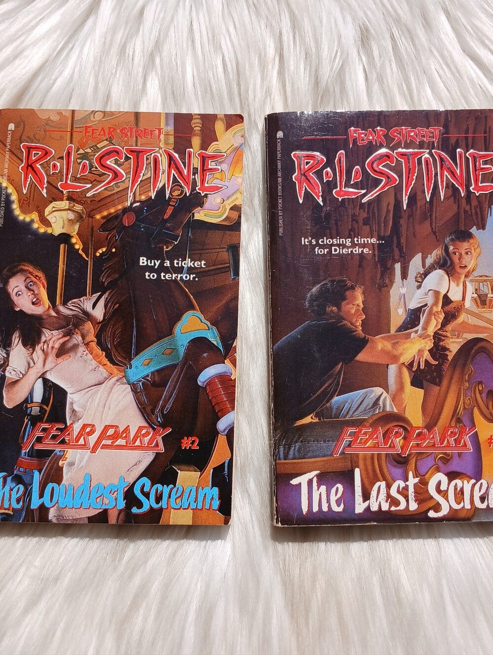 R.L. Stine Fear Street Park The Loudest Last Scream Books #2 #3 90s Vintage Book